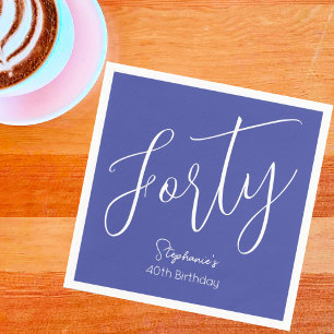 Servilleta De Papel Simplemente moderno guión Lavanda Purple 40 cumple