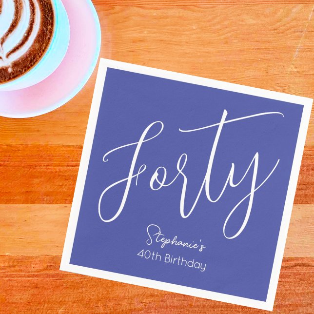 Servilleta De Papel Simplemente moderno guión Lavanda Purple 40 cumple (Subido por el creador)