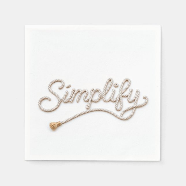 Servilleta De Papel Simplificar texto de cuerda (Anverso)