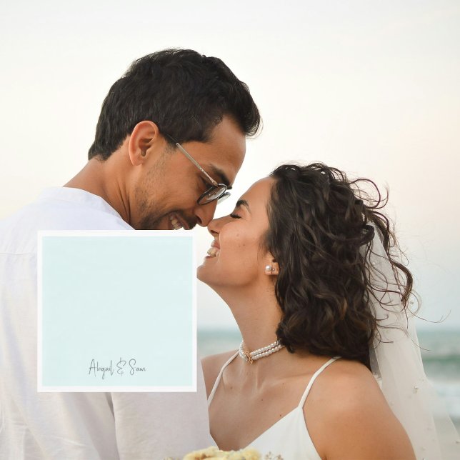 Servilleta De Papel Simply Icy Blue Boda Personalizado Luncheon (Subido por el creador)