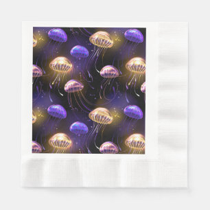 Servilleta De Papel Sin soldadura con medusas brillantes