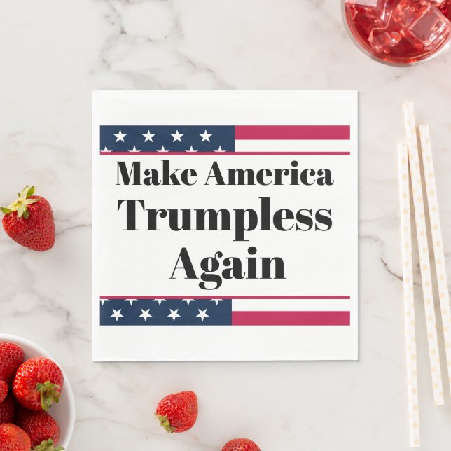 Servilleta de papel sin Trump (In situ)