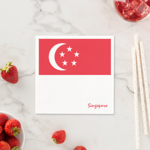 Servilleta De Papel Singapur y moda de fiesta de bandera / fanáticos d