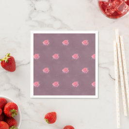 Servilleta De Papel Single Pink Rose Pattern