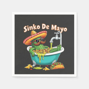 Servilleta De Papel Sinko de Mayo"Funny Cinco de Mayo Cactus