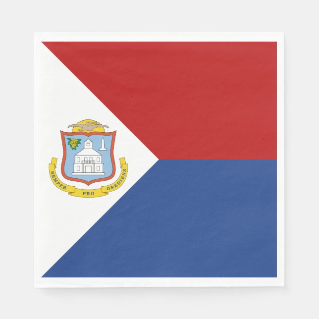 Servilleta De Papel Sint Maarten Flag (Anverso)