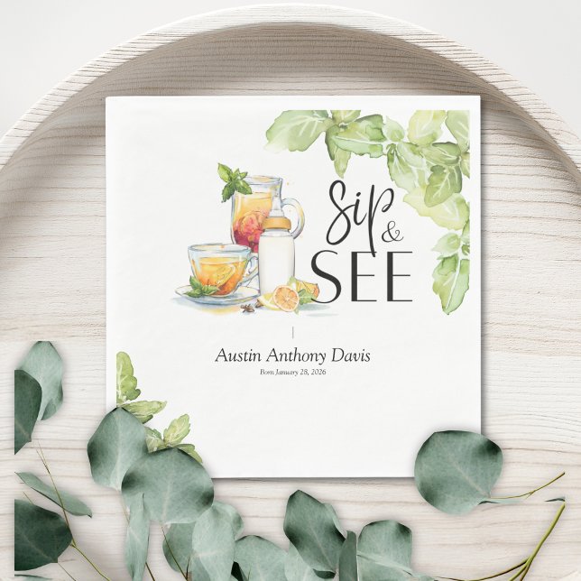 Servilleta De Papel Sip and See Meet The Baby (Subido por el creador)