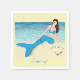 Servilleta De Papel Sirena de playa Valentine Thunder_Cove