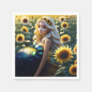 Servilleta De Papel "Sirena girasol: Floreciendo en irlandesidad