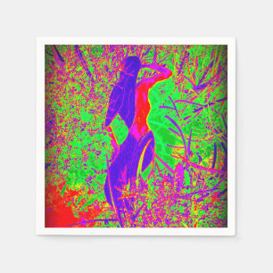 Servilleta De Papel sirena hippie retro groovni