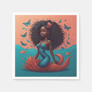Servilleta De Papel Sirena negra