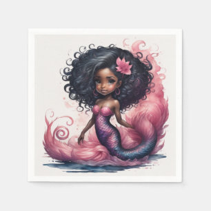 Servilleta De Papel Sirena negra