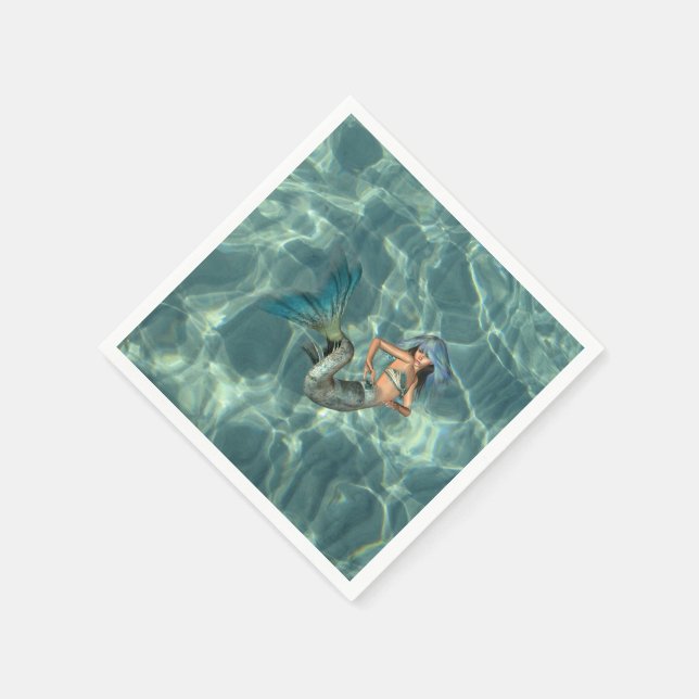 Servilleta De Papel Sirena submarina (Borde)