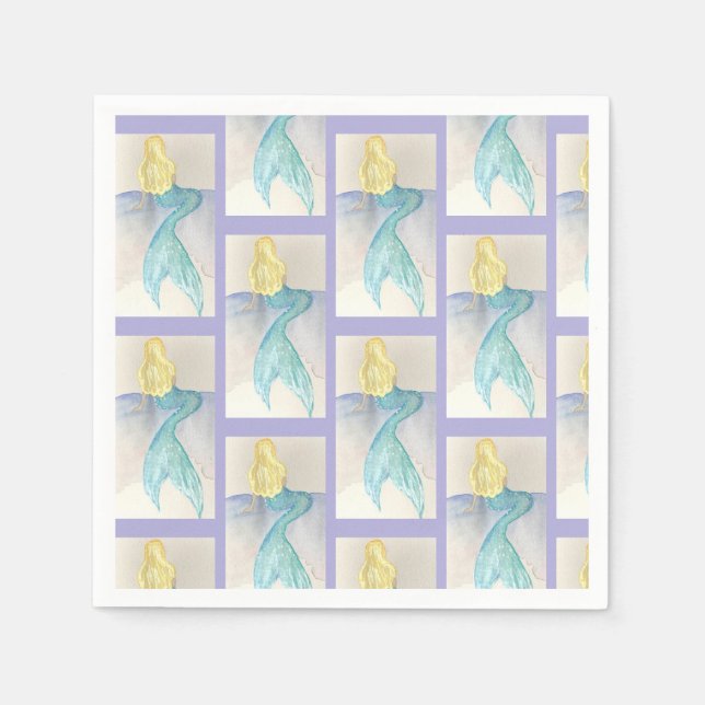 Servilleta De Papel Sirenita de Mer-Mazing (Anverso)