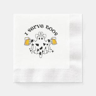 Servilleta De Papel ¡Sirvo a Boos! Cantinero espeluznante