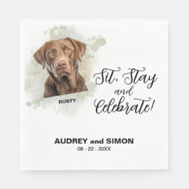 Servilleta De Papel Sit, Stay & Celebrate Chesapeake Bay Retriever