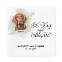 Sit, Stay & Celebrate Irish Setter Wedding Drink