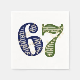 Servilleta De Papel Six Seven 6 7 Trend Blue & Green Modern