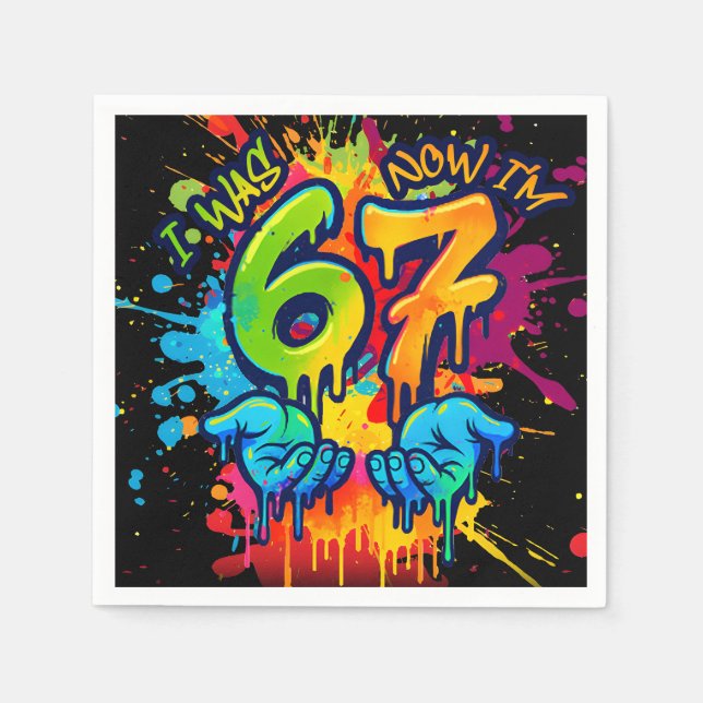 Servilleta De Papel Six Seven Birthday Napkins (Anverso)