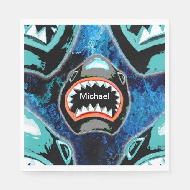 Servilleta De Papel Skark Mania Funny Personalizado Ilustracion (Anverso)
