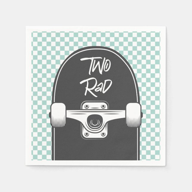 Servilleta De Papel Skateboard dos rad 2º cumpleaños (Anverso)