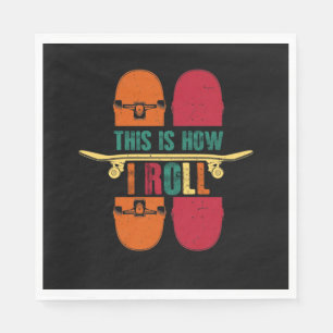 Servilleta De Papel Skateboard Skateboarder Gift Funny