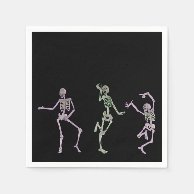 Servilleta De Papel Skeleton Dance (Anverso)