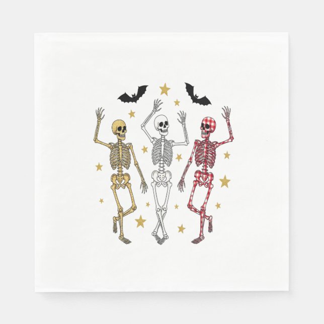 Servilleta De Papel Skeleton Dancing Halloween (Anverso)