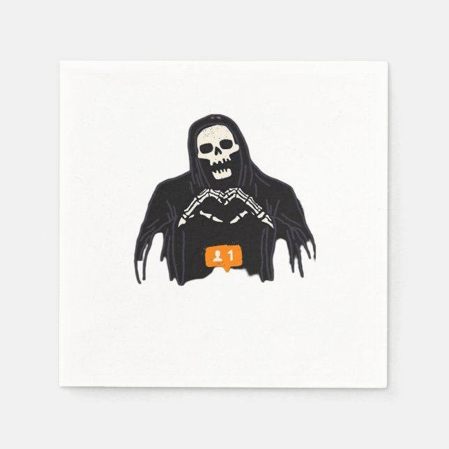Servilleta De Papel Skeleton Hand Hearlower Classic (Anverso)
