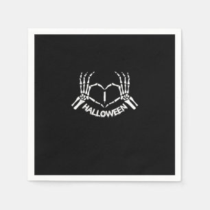 Servilleta De Papel Skeleton Hand Heart Lazy Halloween Disstume Funny