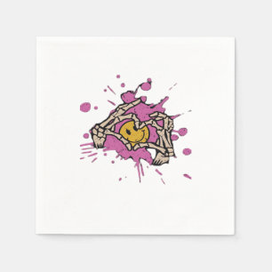 Servilleta De Papel Skeleton Hand Heart Show Classic