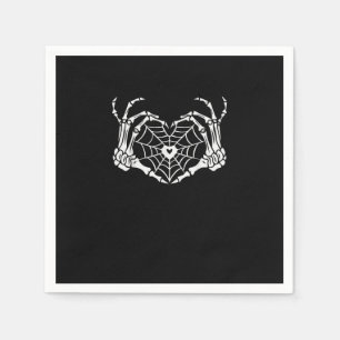 Servilleta De Papel Skeleton Hand Heart Spiderweb Halloween Cobweb Par