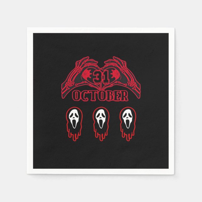 Servilleta De Papel Skeleton Hands 31/10 Classic (Anverso)