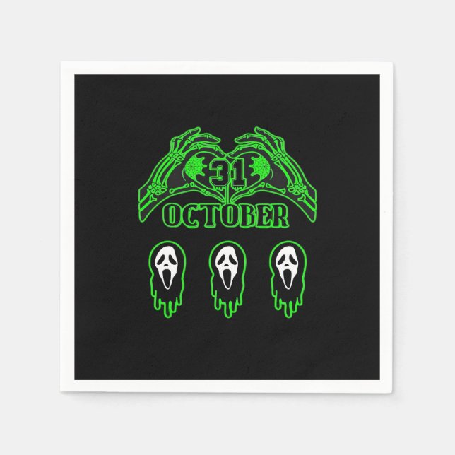 Servilleta De Papel Skeleton Hands Classic Design (Anverso)