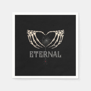 Servilleta De Papel Skeleton Hands Heart Classic