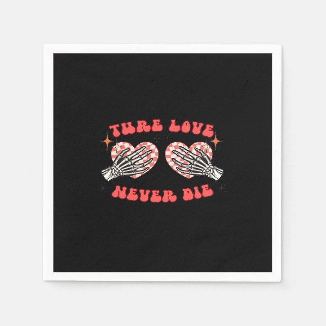 Servilleta De Papel Skeleton Hands Heart Design Classic (Anverso)