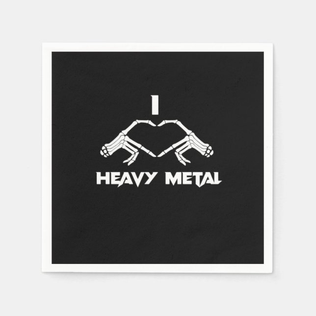 Servilleta De Papel Skeleton Hands Heart - Halloween divertida (Anverso)