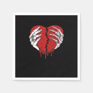 Servilleta De Papel Skeleton Hands Hearts Classic Trending