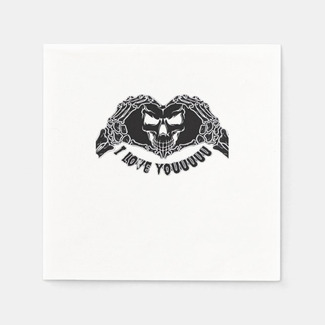 Servilleta De Papel Skeleton Hands Skull, Diseño De Halloween Para Bac (Anverso)