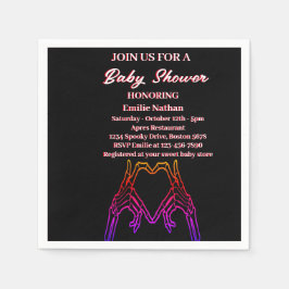 Servilleta De Papel Skeleton Heart Baby Shower