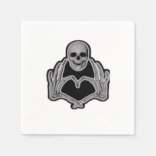 Servilleta De Papel Skeleton Heart Hands Classic