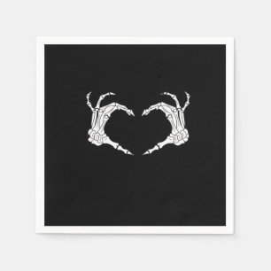 Servilleta De Papel Skeleton Heart Hands Classic