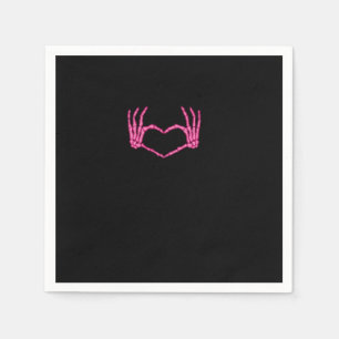Servilleta De Papel Skeleton Heart Hands Classic