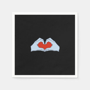 Servilleta De Papel Skeleton Heart Hands Classic & Basic Halloween