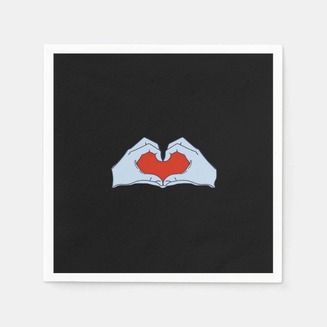 Servilleta De Papel Skeleton Heart Hands Classic & Basic Halloween (Anverso)
