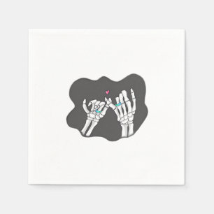 Servilleta De Papel Skeleton Heart Hands Promise