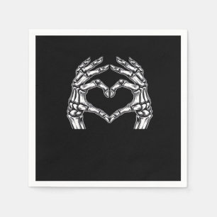 Servilleta De Papel Skeleton Heart Hands Rótulo Halloween Disstume bás
