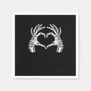 Servilleta De Papel Skeleton Heart Hands Rótulo Halloween Disstume vir