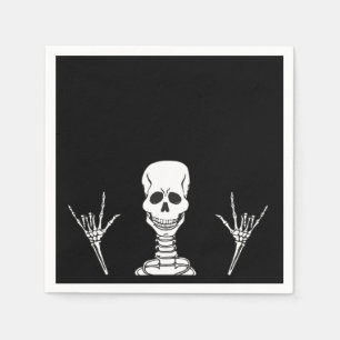 Servilleta De Papel Skeleton ILY Napkins