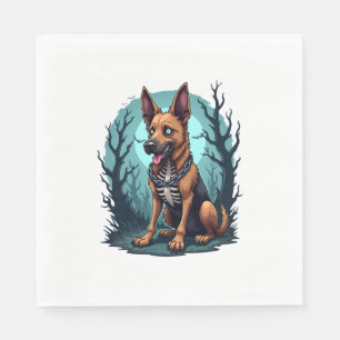 Servilleta De Papel Skeleton Shepherd Dog
